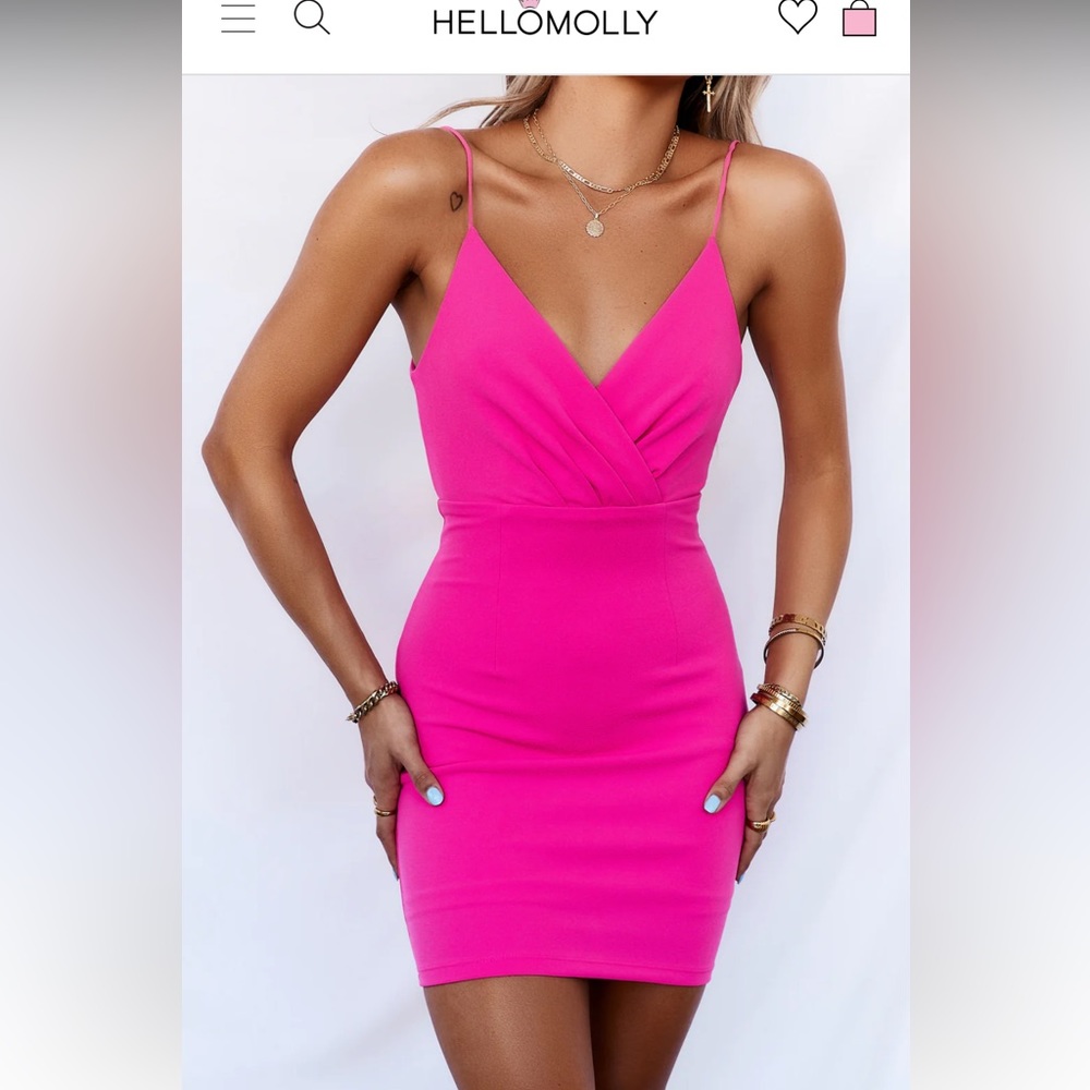 Hello Molly hot pink dress size 6 women’s